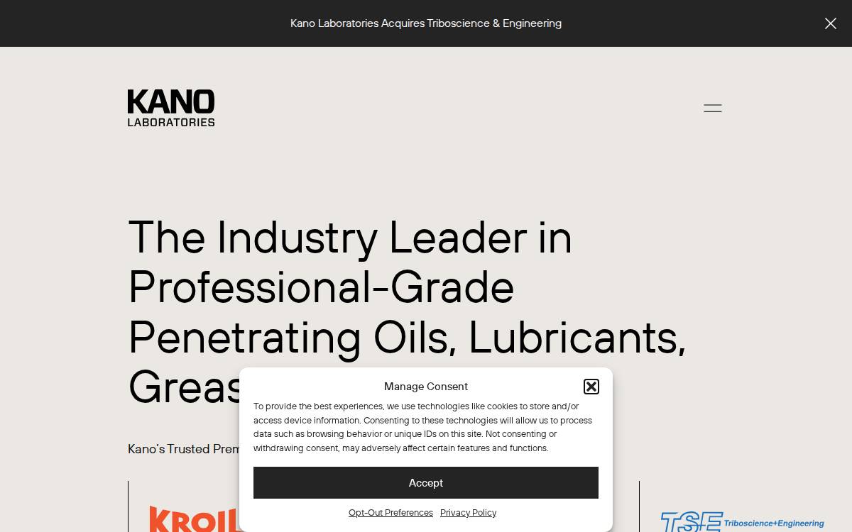 Kano Laboratories website preview