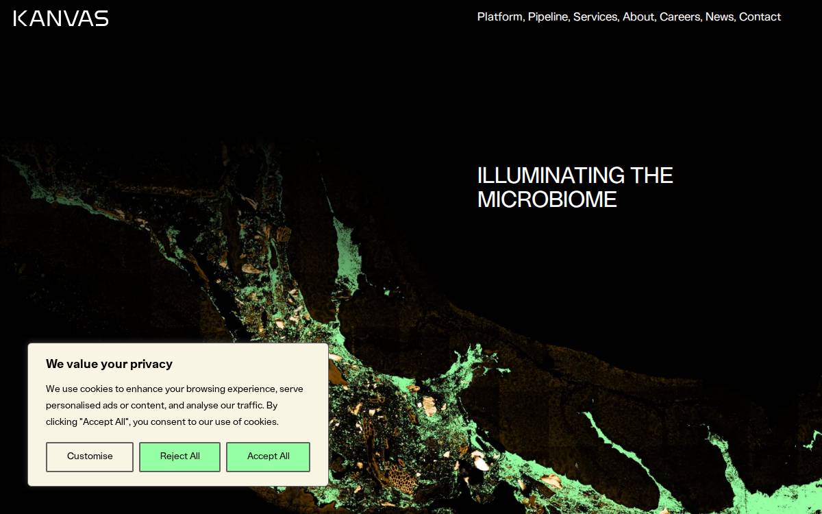 Kanvas Bio website preview