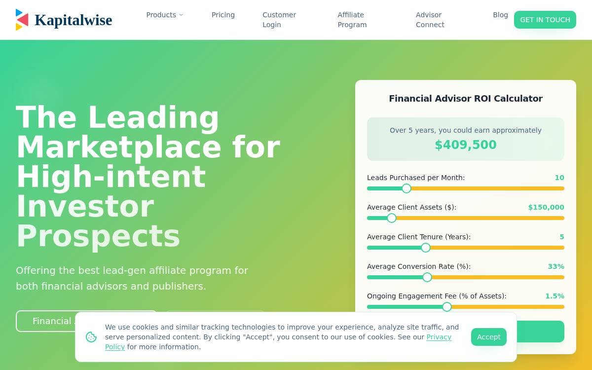 Kapitalwise website preview