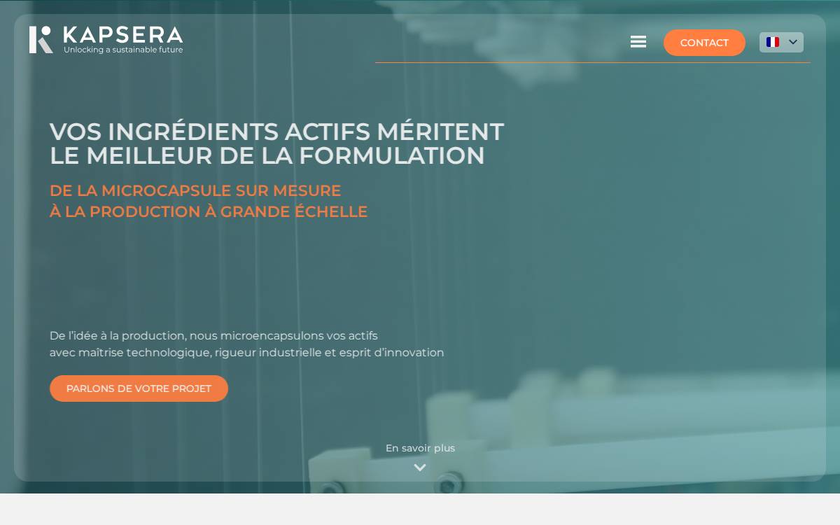 Kapsera website preview