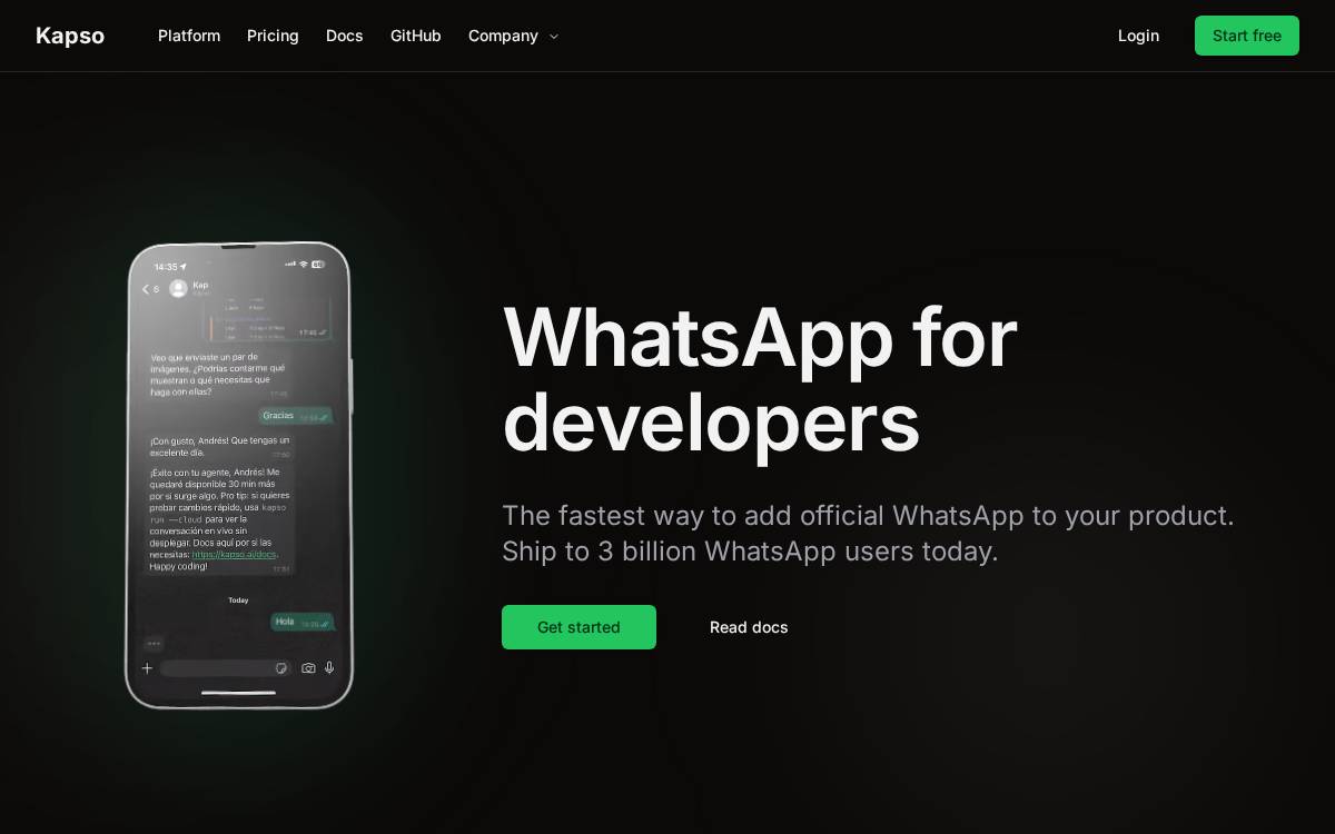 Kapso website preview