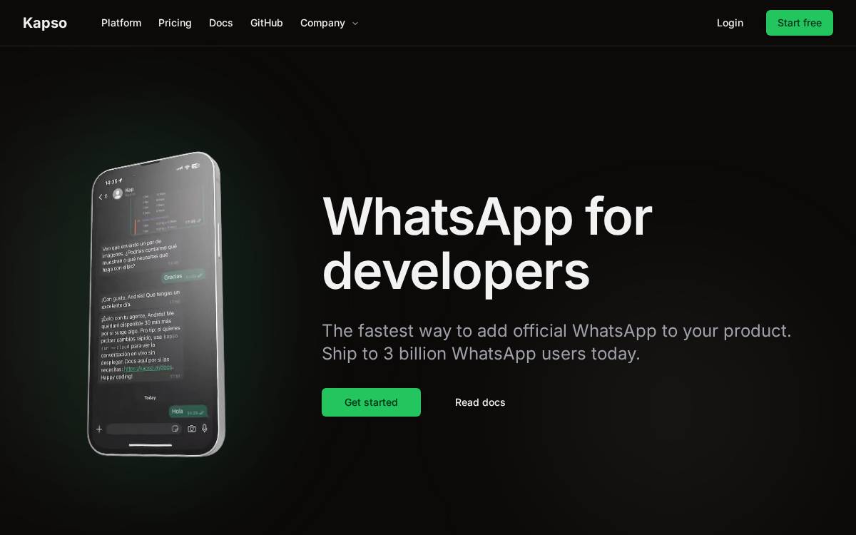 Kapso website preview