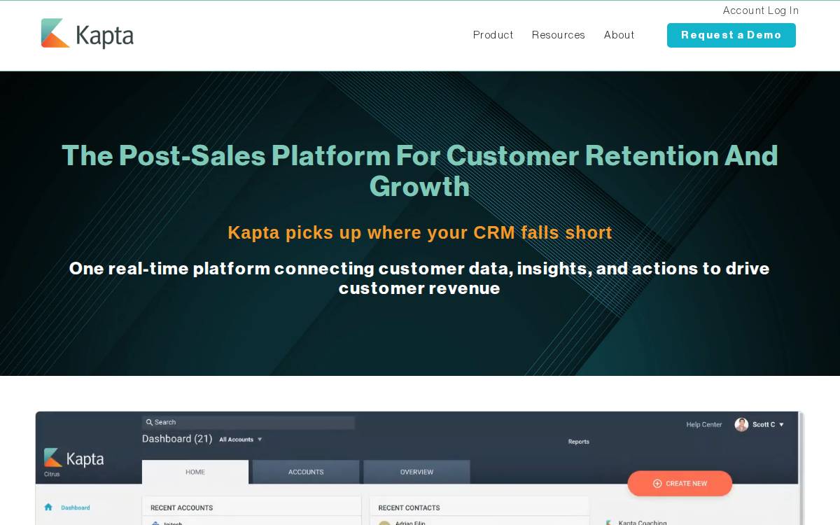 Kapta website preview