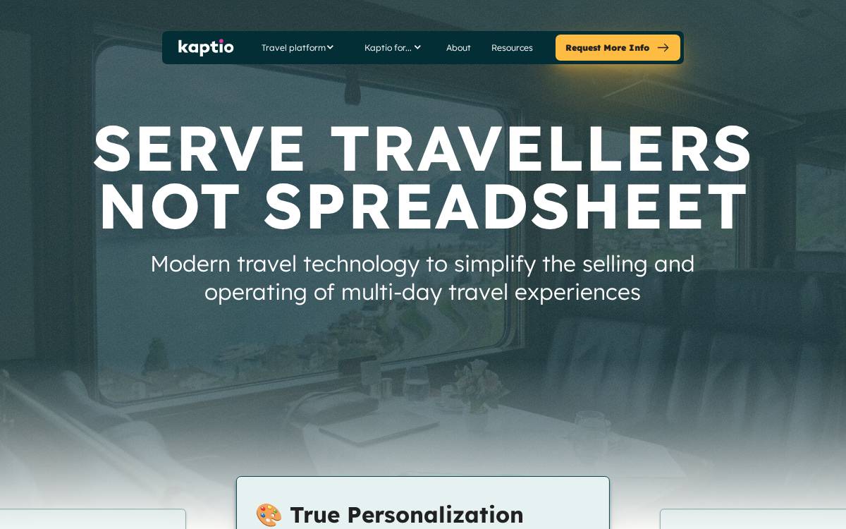 Kaptio website preview