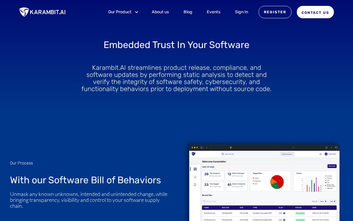 Karambit website preview