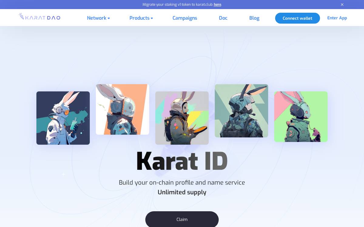 KaratDAO website preview