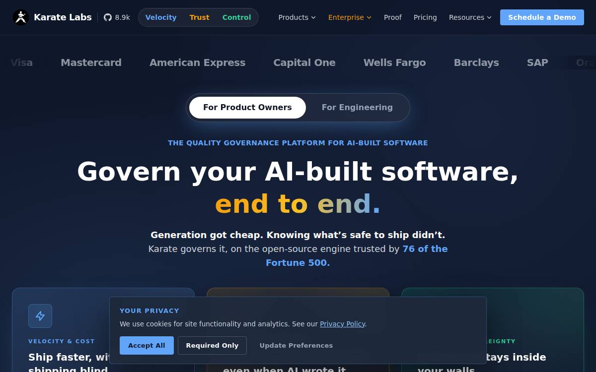 Karate Labs website preview