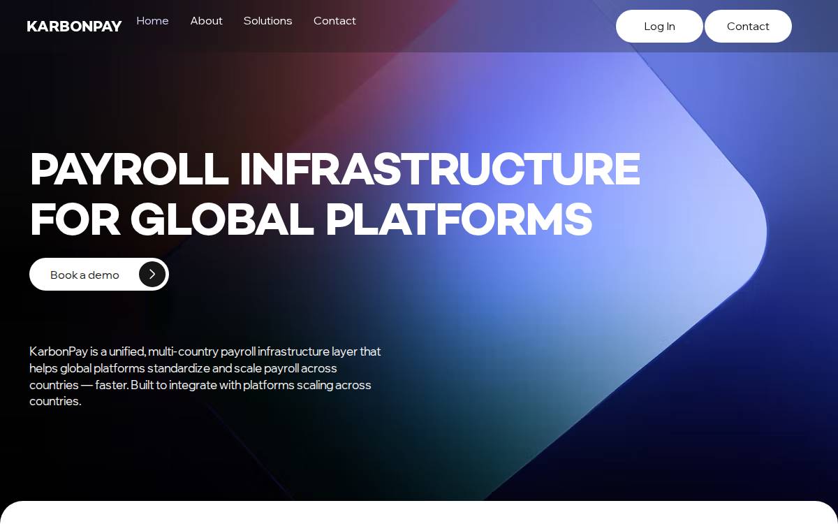 KarbonPay website preview