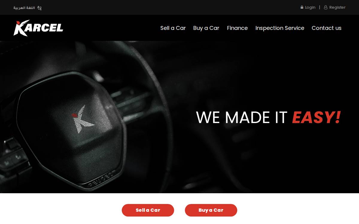 Karcel website preview