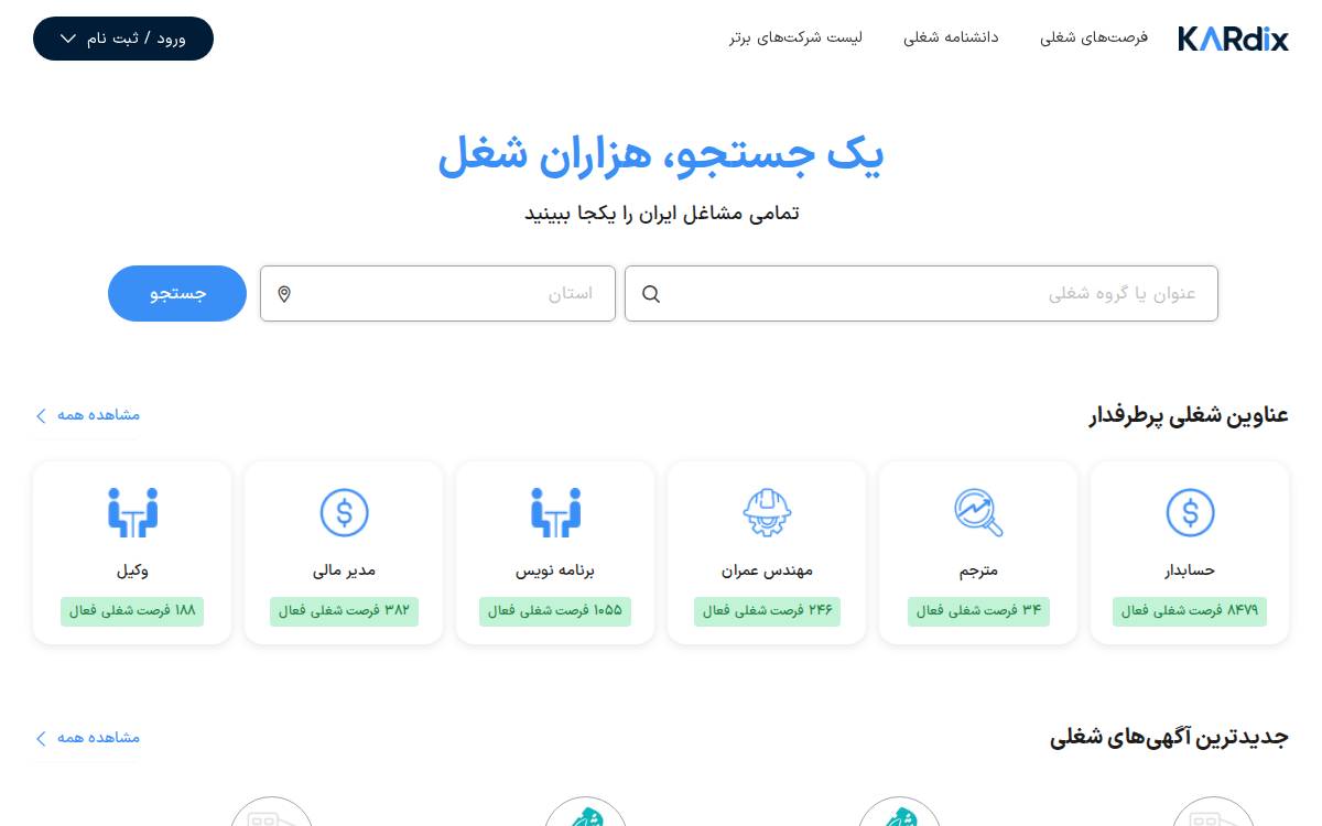 کاردیکس website preview