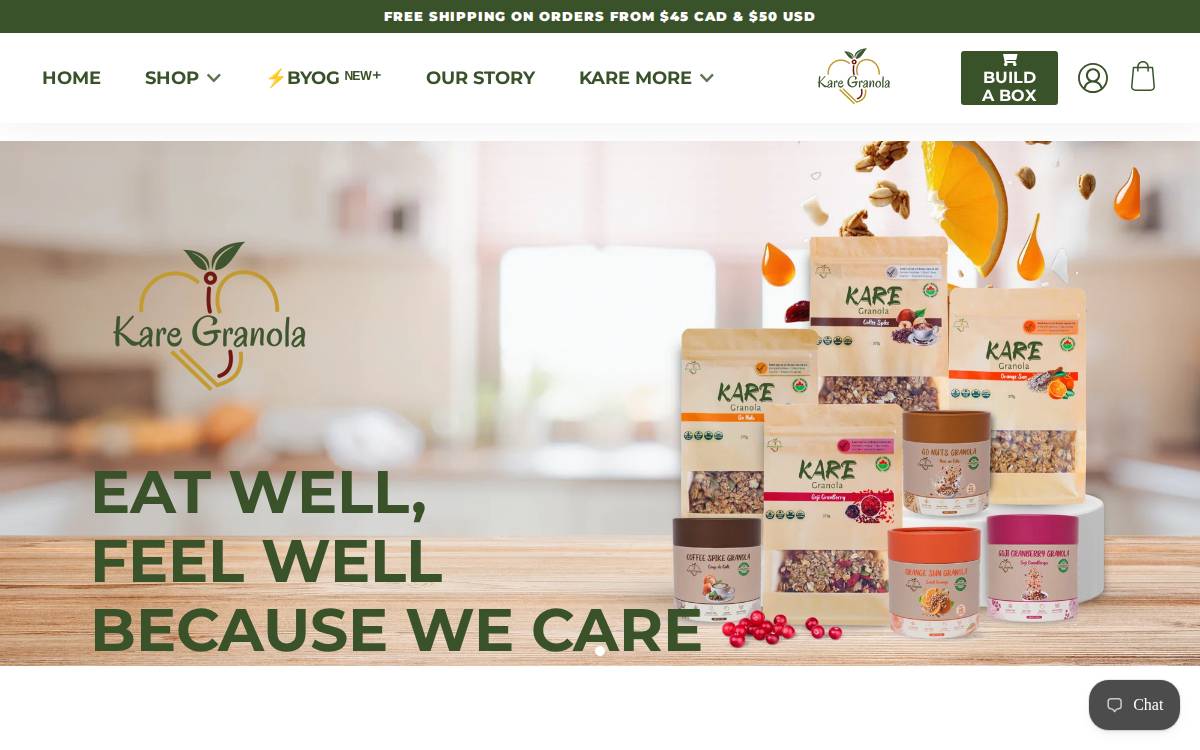 Karegranola website preview