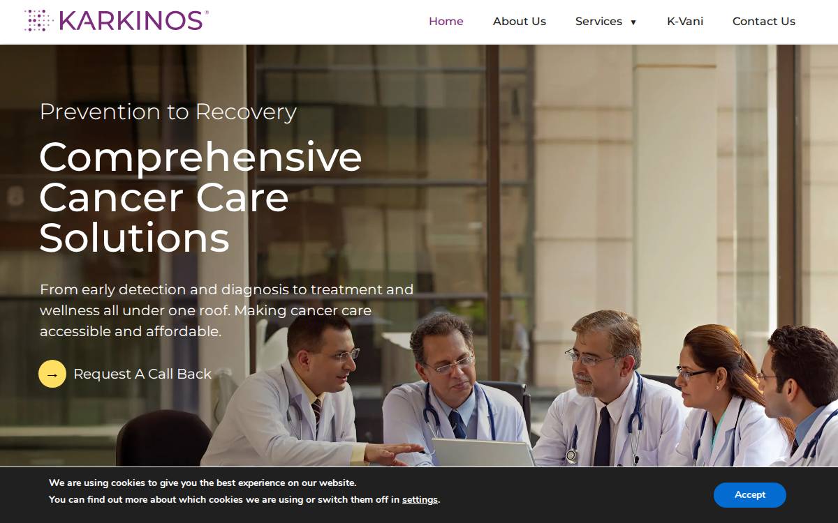 Karkinos website preview