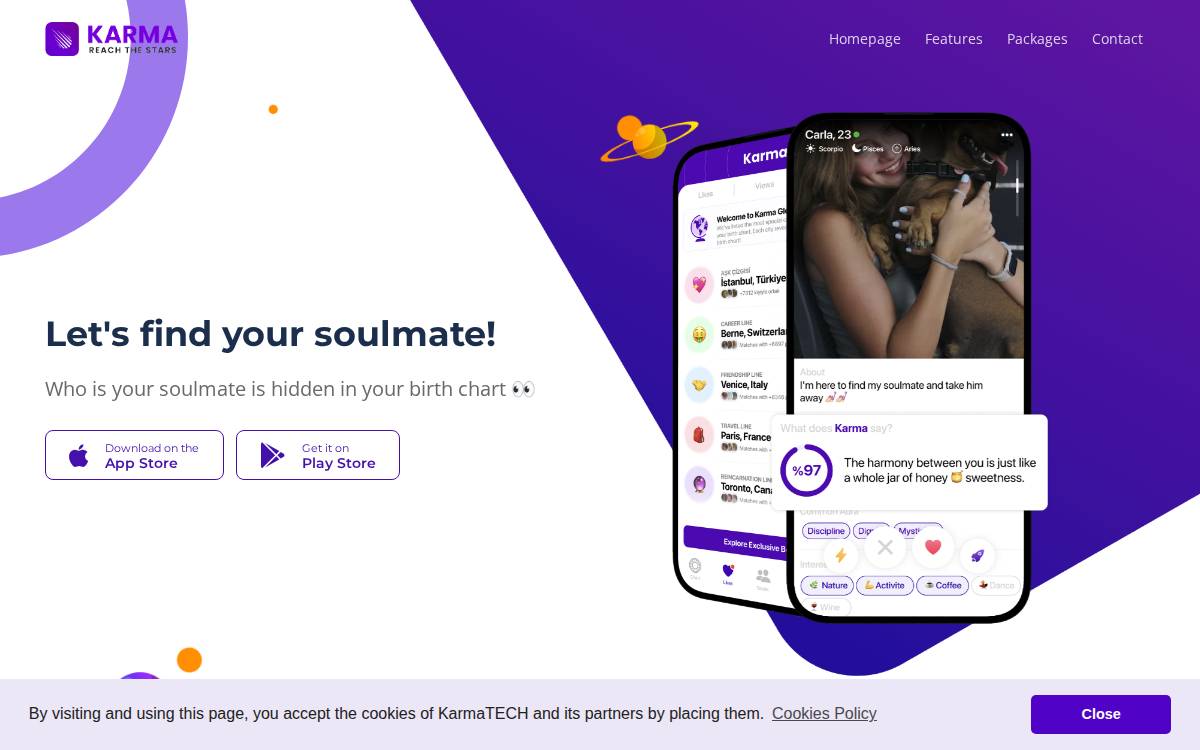 Karma website preview