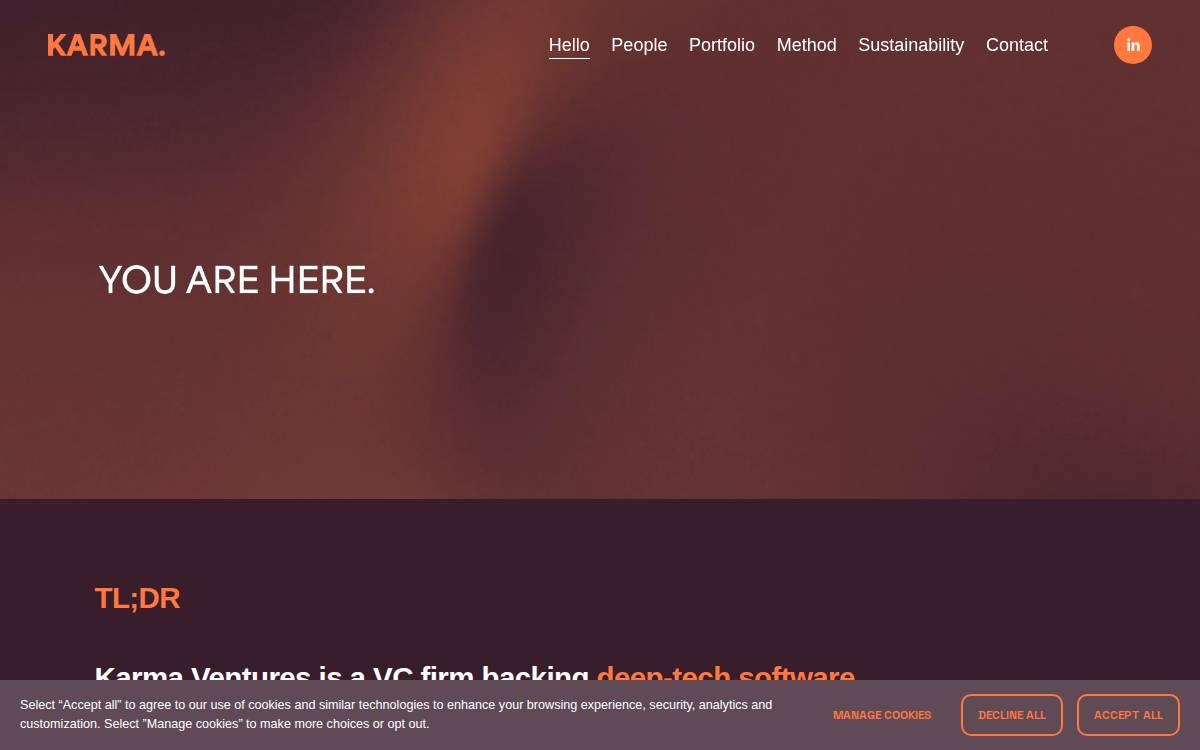Karma website preview