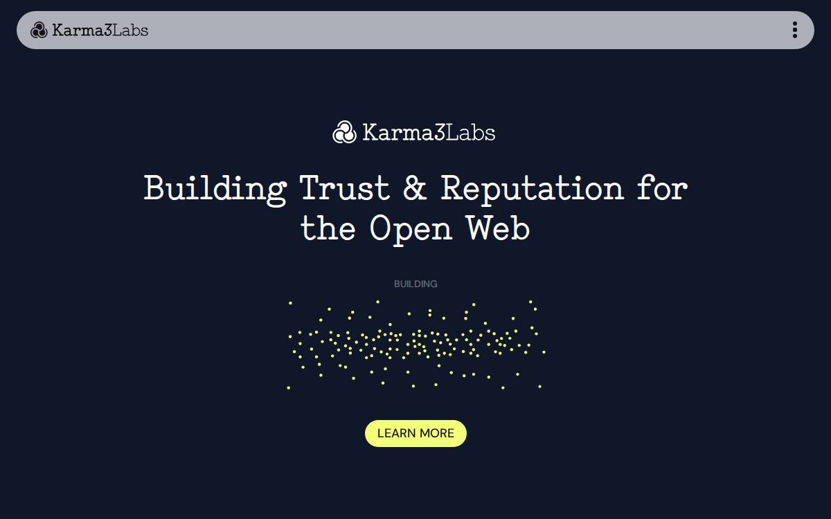 Karma3Labs website preview