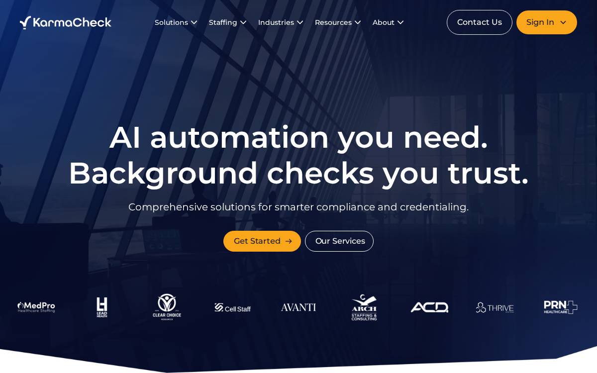 KarmaCheck website preview
