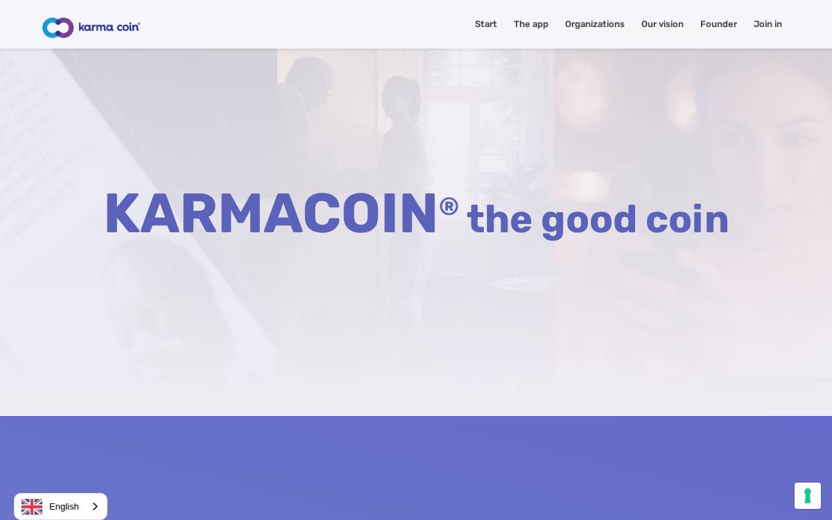 karmacoin website preview