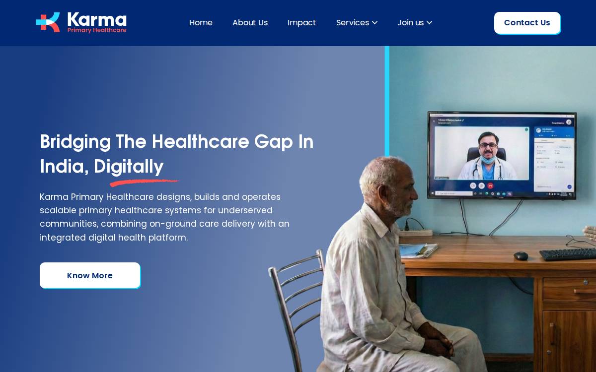 Karma Healthcare website preview