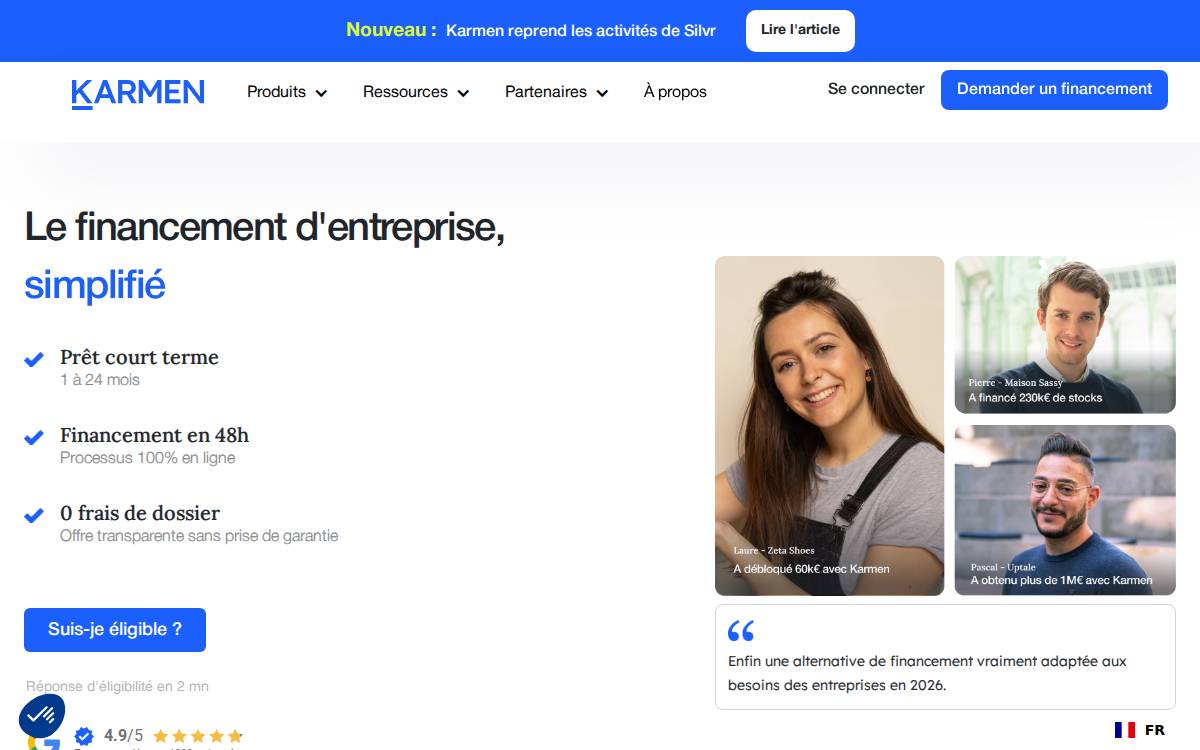 Karmen website preview