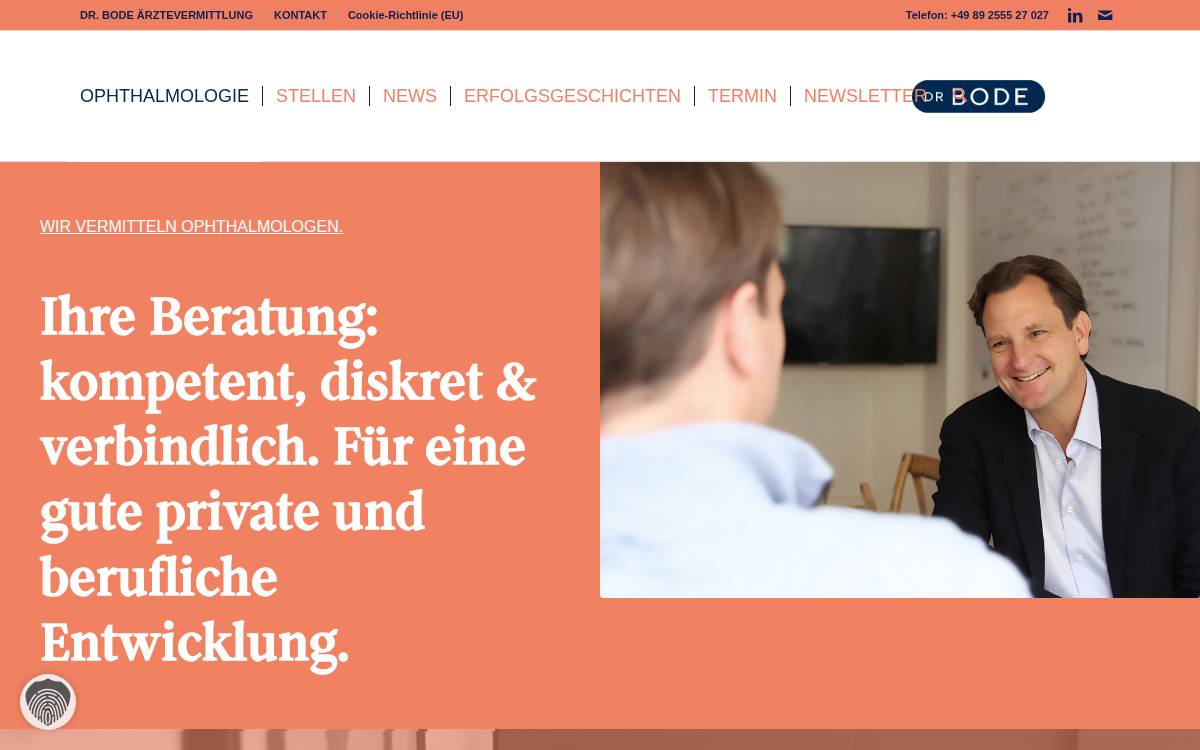 Karrierenetzwerk Ophtalmologie website preview