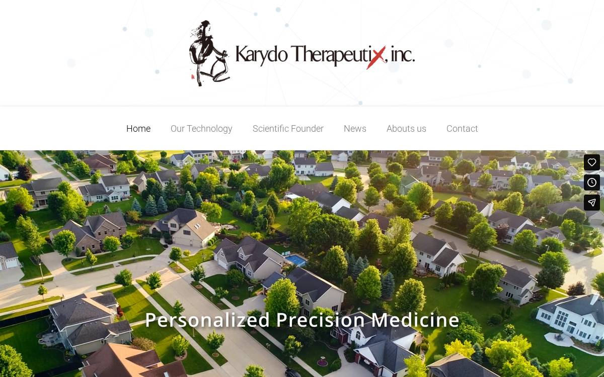 Karydo TherapeutiX ㈱ website preview