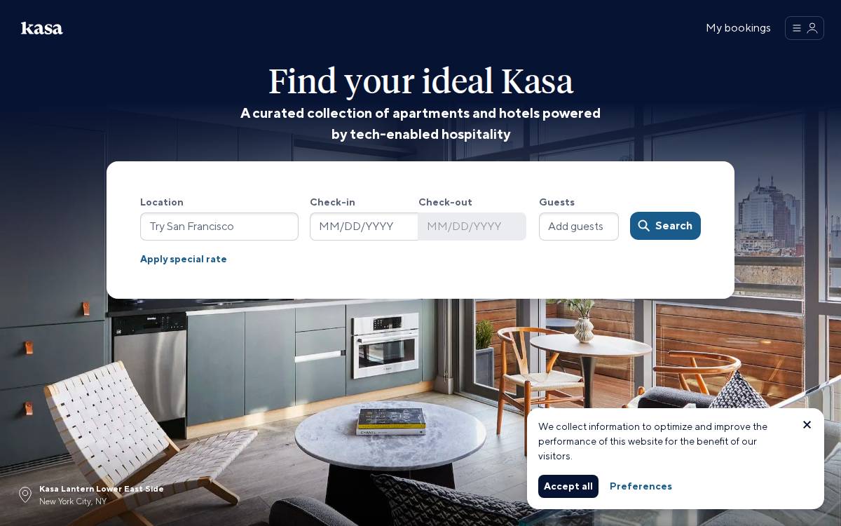 Kasa website preview