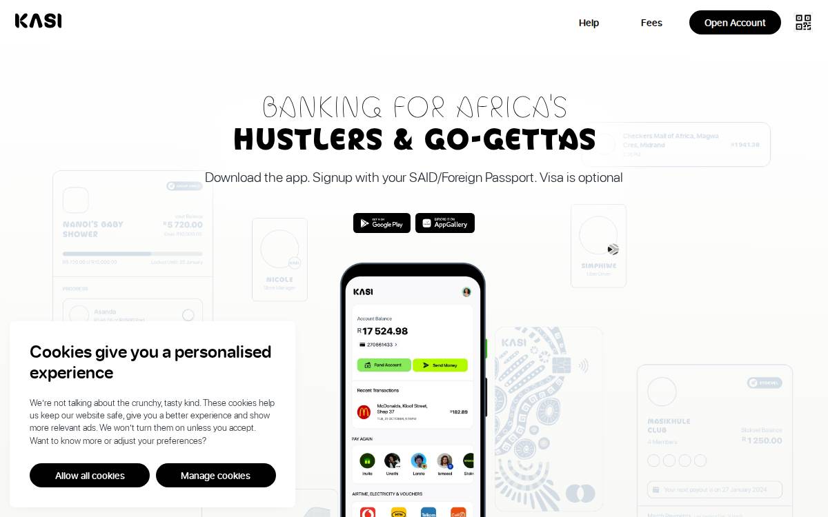 Kasi website preview