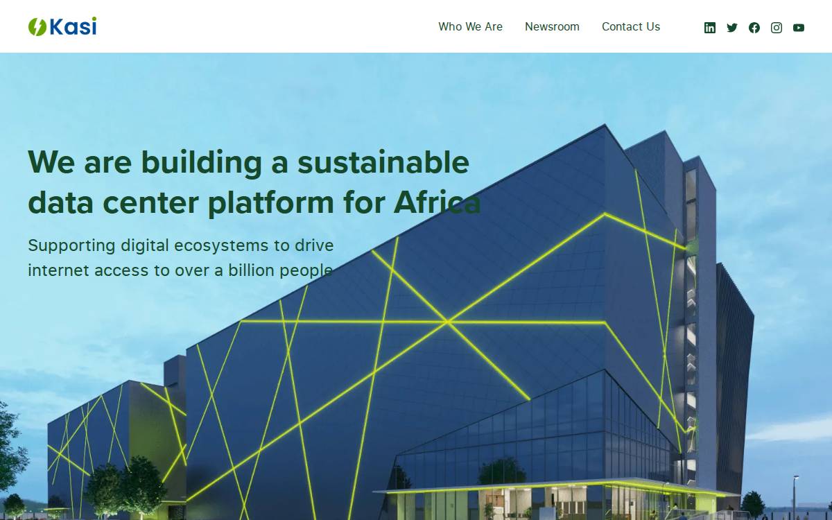 Kasi Cloud website preview