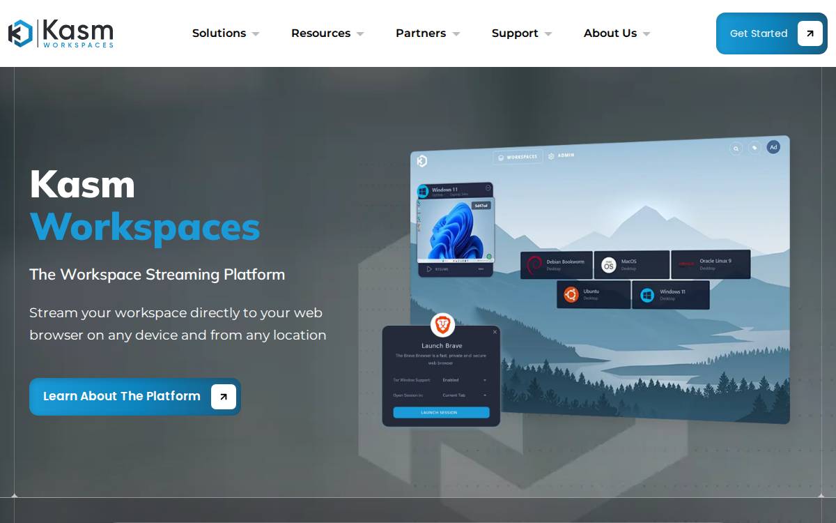 Kasm website preview