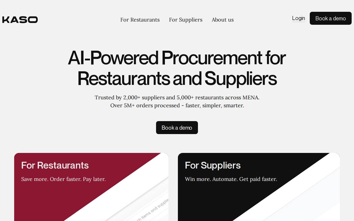 Kaso website preview