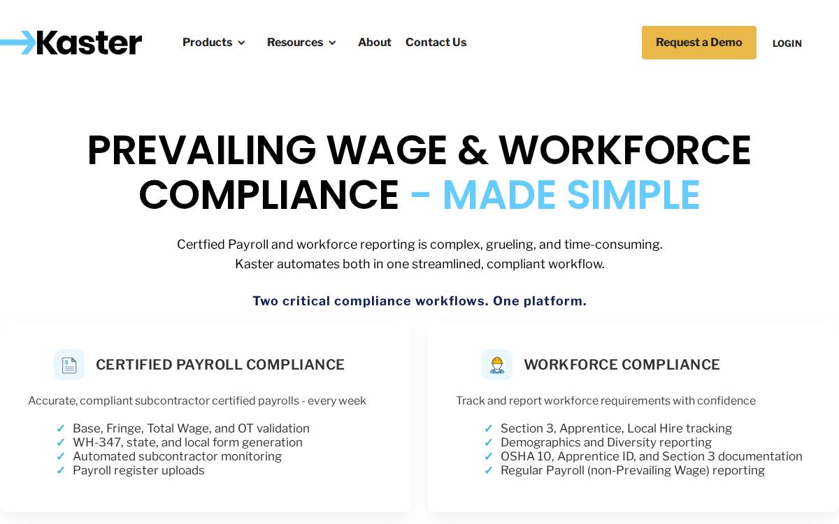 Kaster website preview