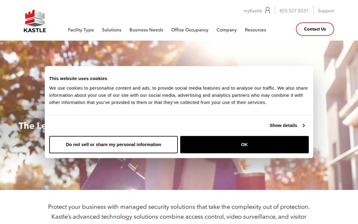 Kastle Systems website preview