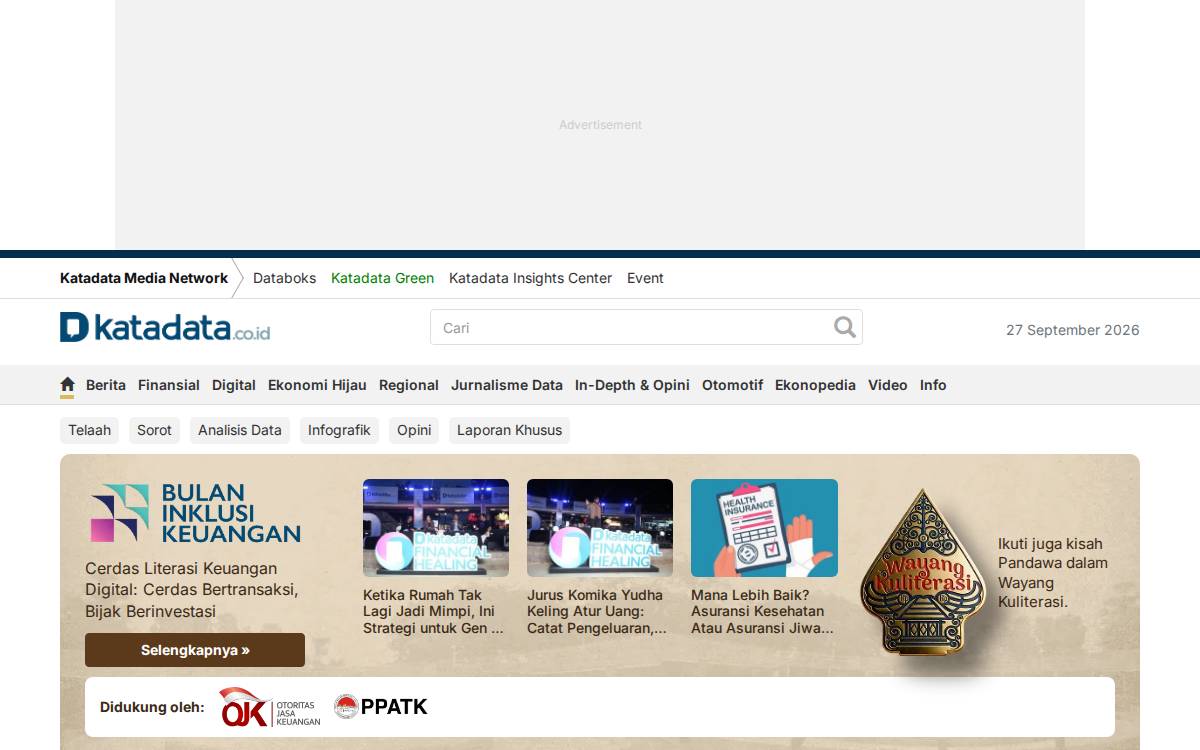 Katadata website preview