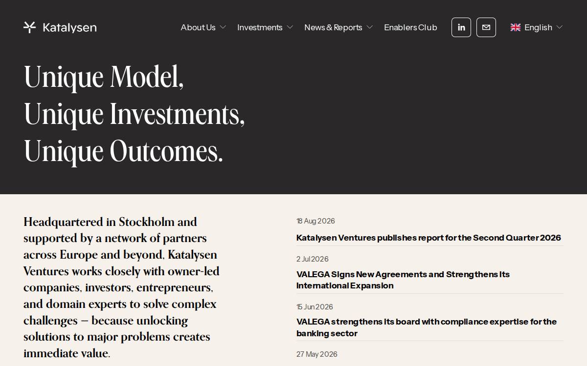 Katalysen website preview