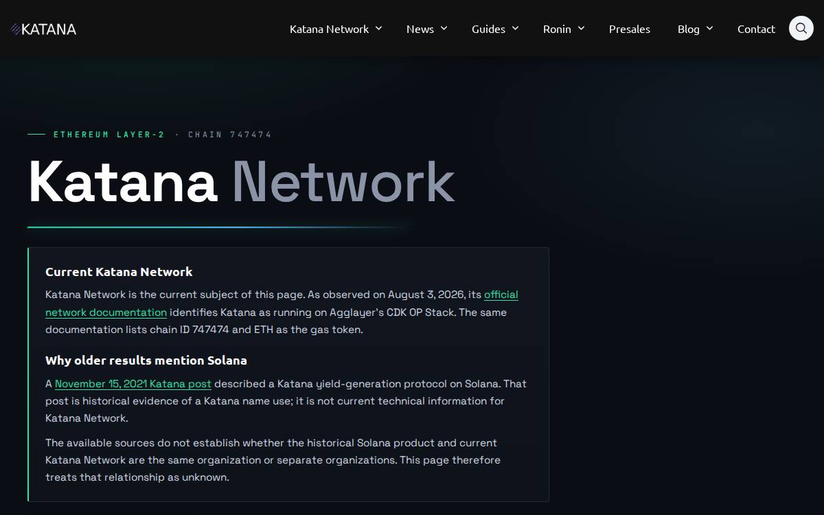 Katana website preview