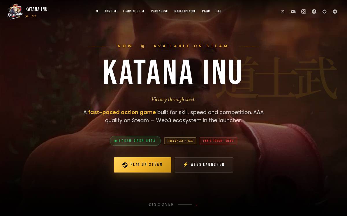 Katana Inu website preview