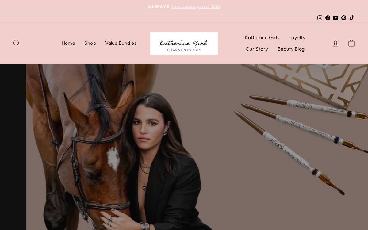 Katherine Cosmetics website preview