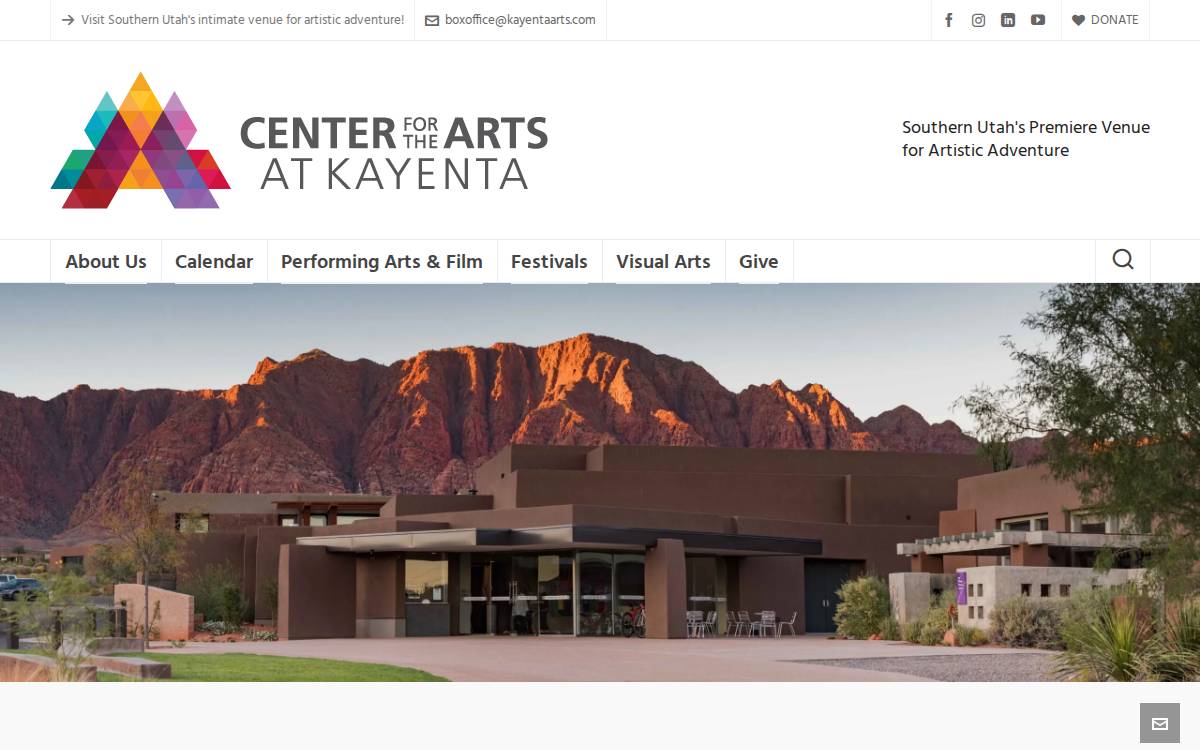 Kayentaarts website preview