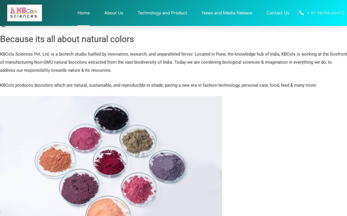 kbcols sciences website preview