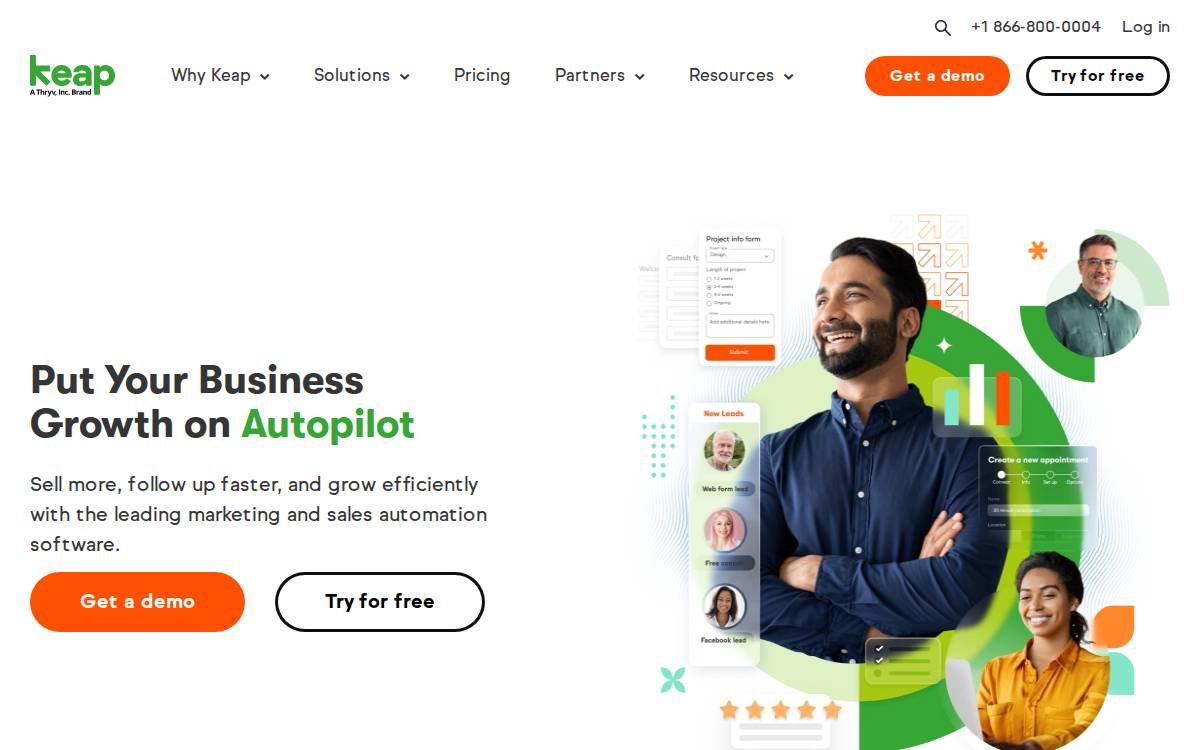 Keap website preview