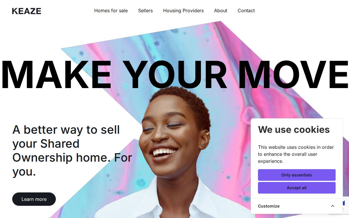 Keaze website preview