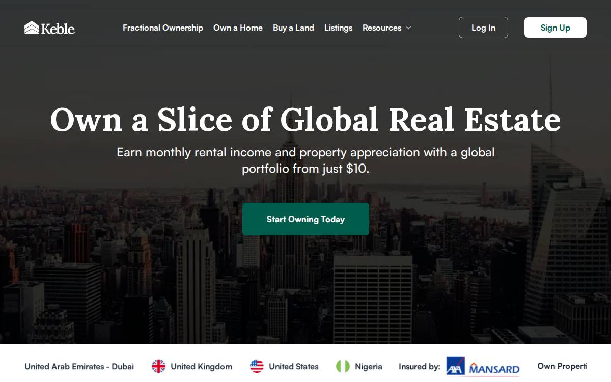 Keble website preview