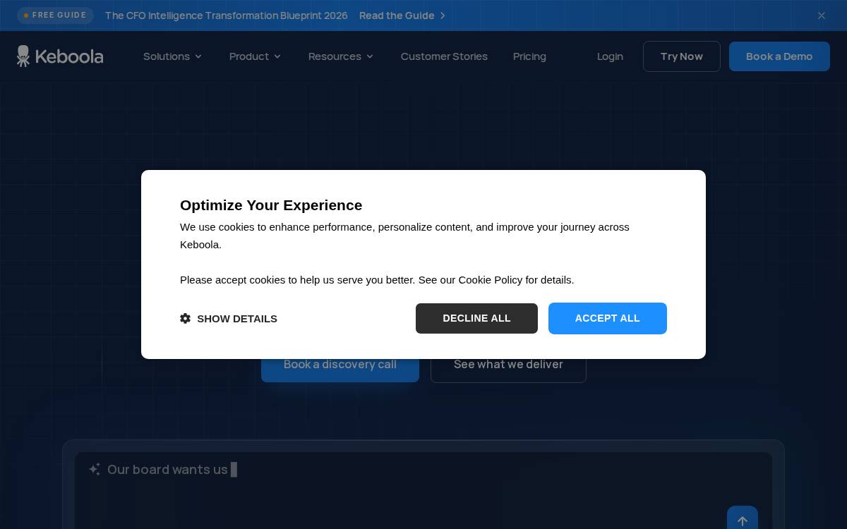 Keboola website preview
