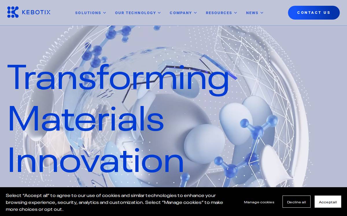 Kebotix website preview