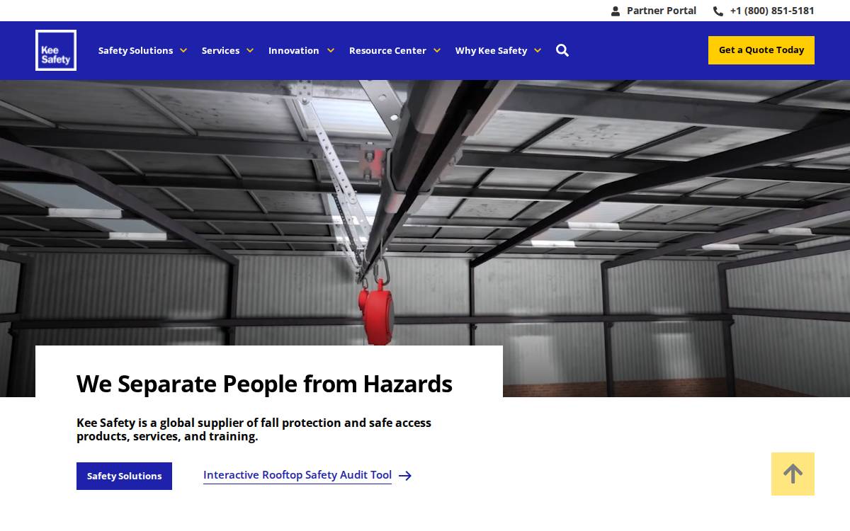 Kee Safety website preview