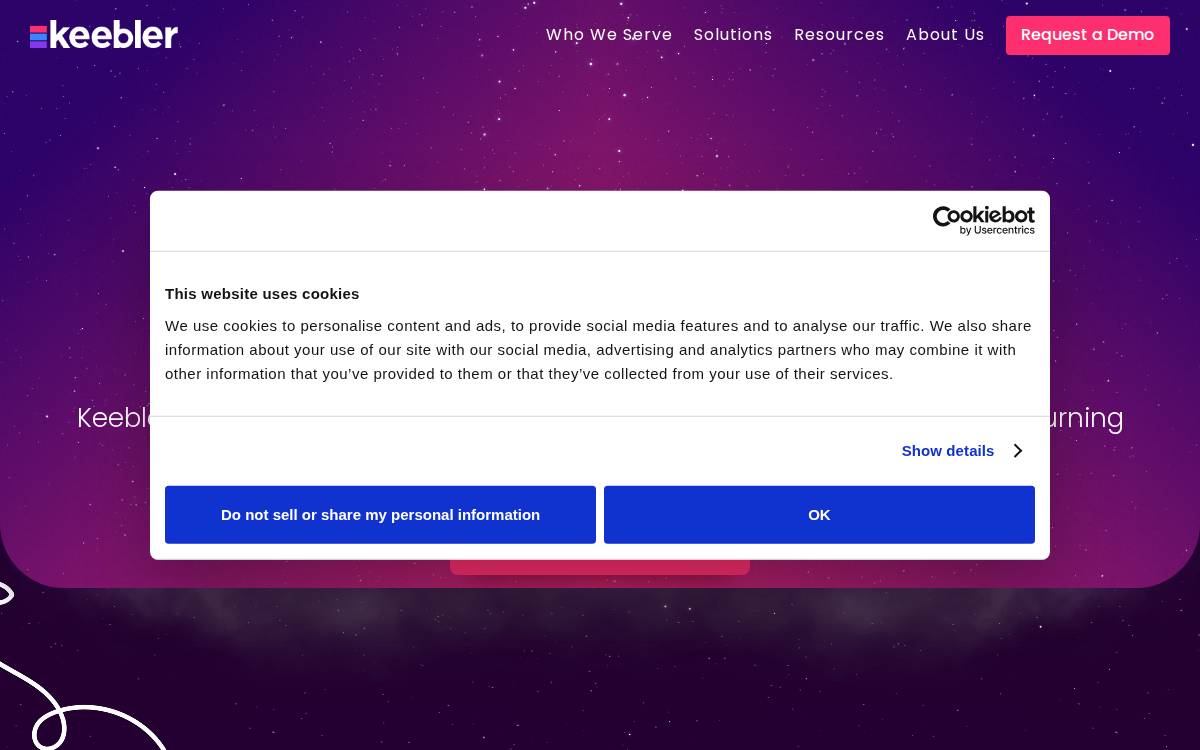 Keebler Health website preview