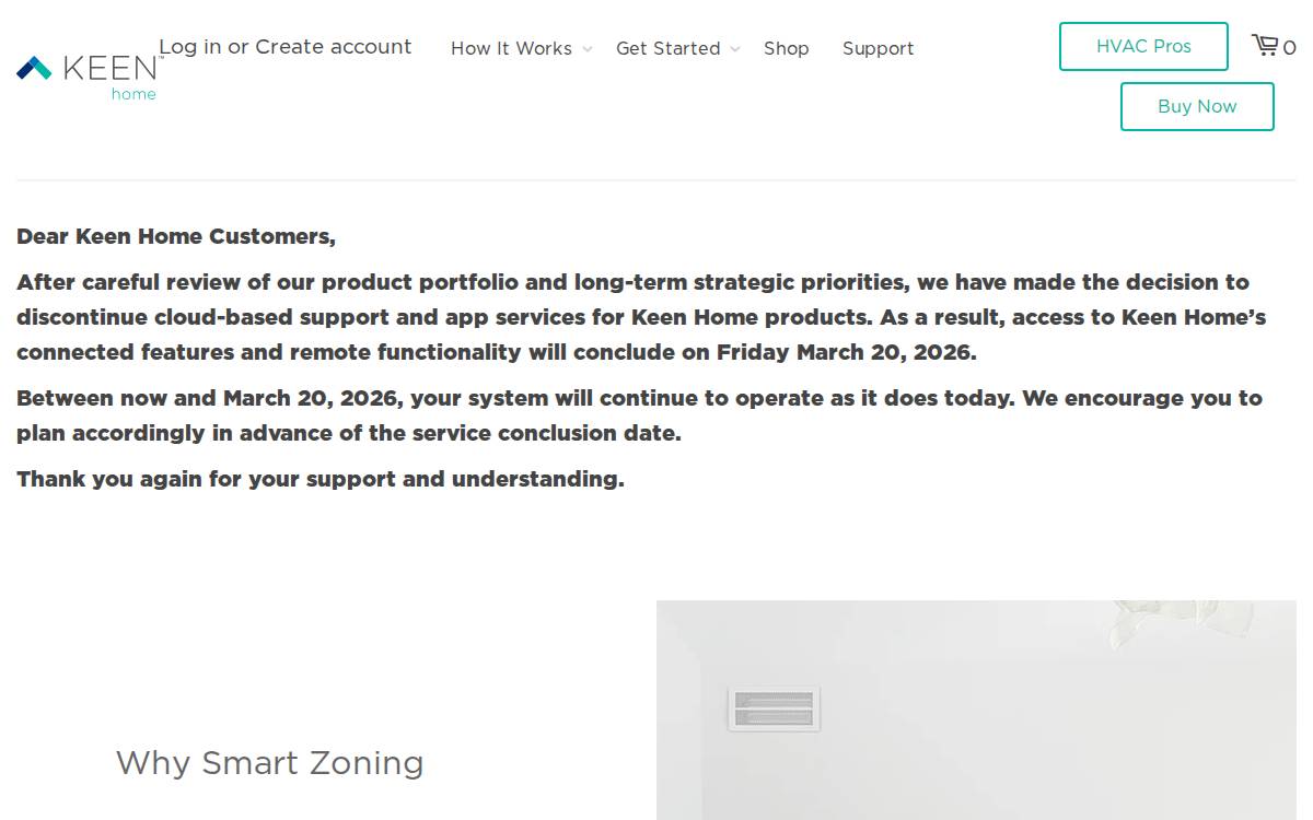 keen home website preview