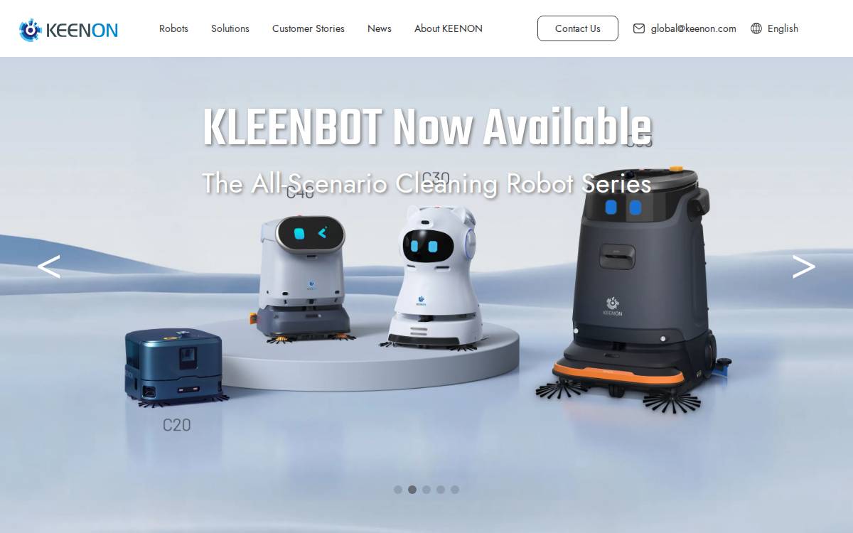 KEENON Robotics website preview