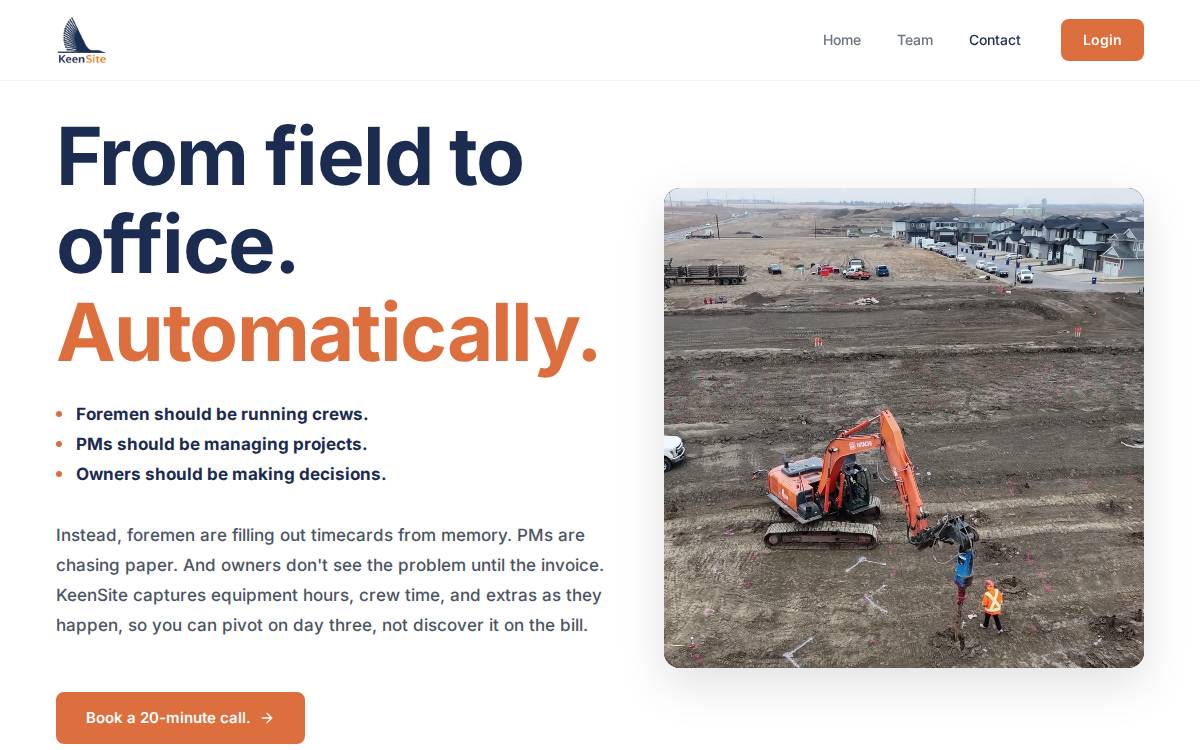 KeenSite website preview