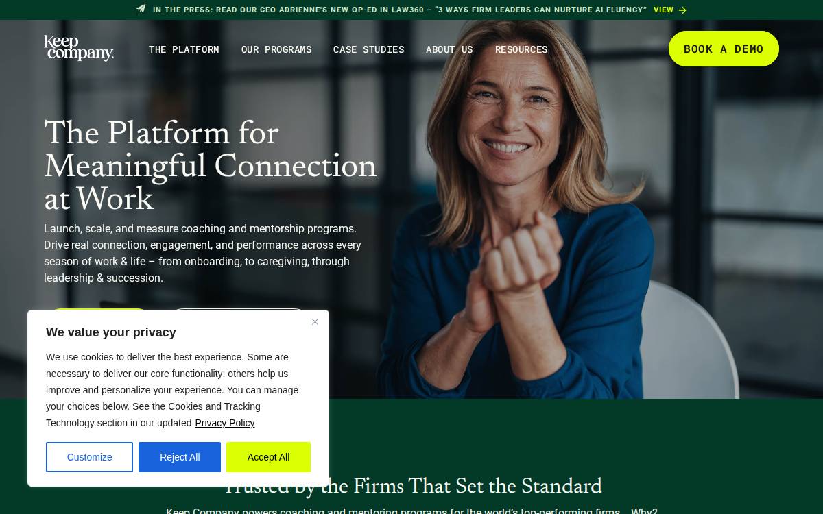 Keep Company website preview